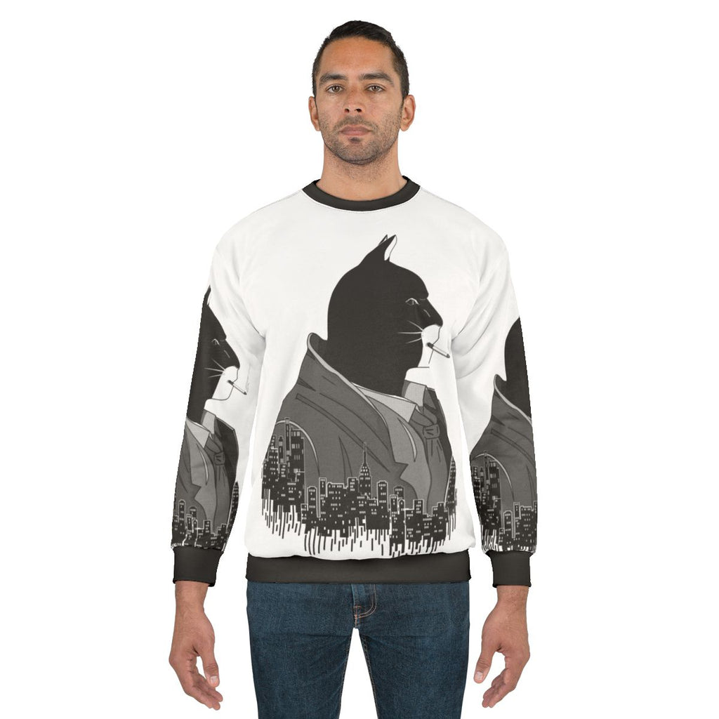 Blacksad Night City Black and White Noire Sweatshirt