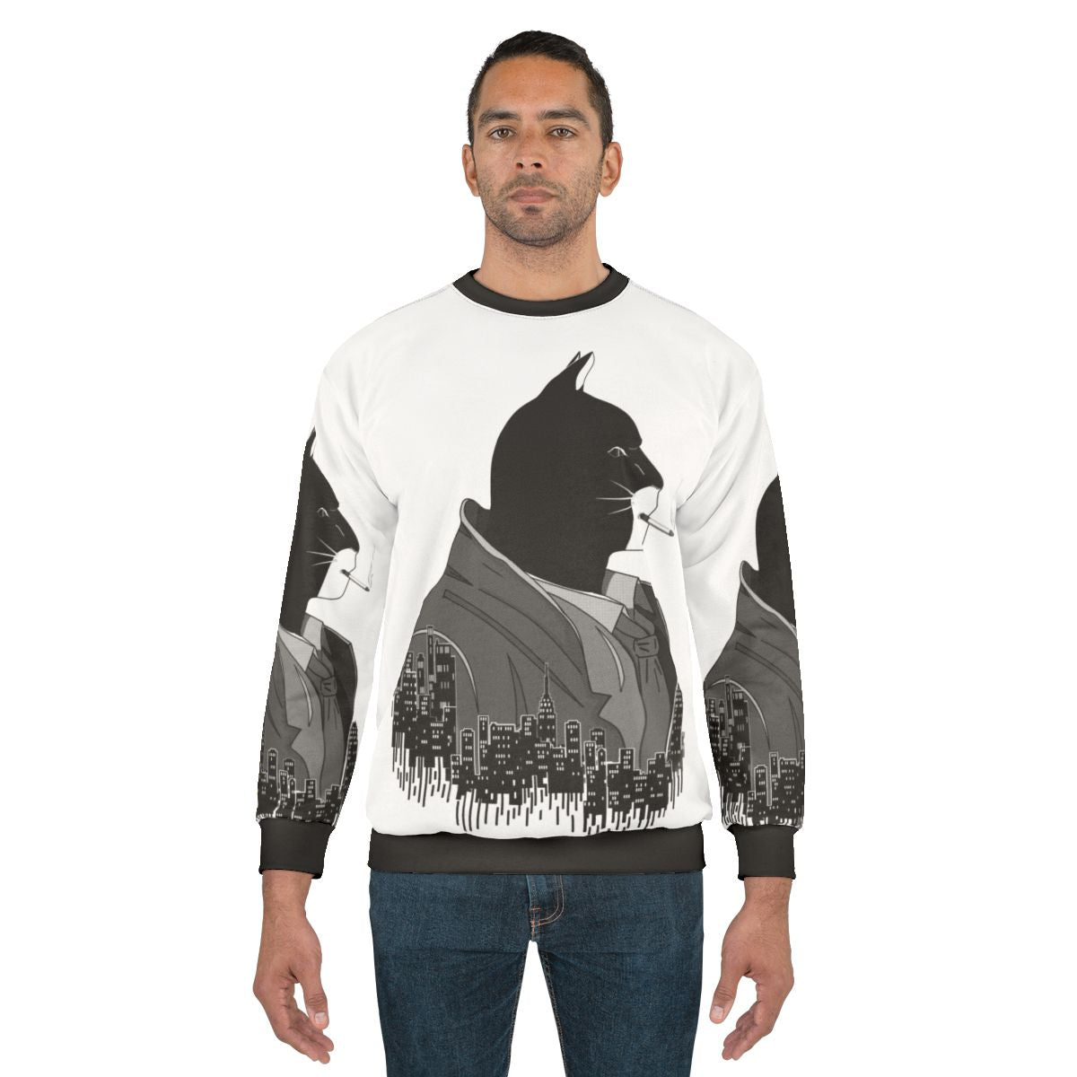 Blacksad Night City Black and White Noire Sweatshirt