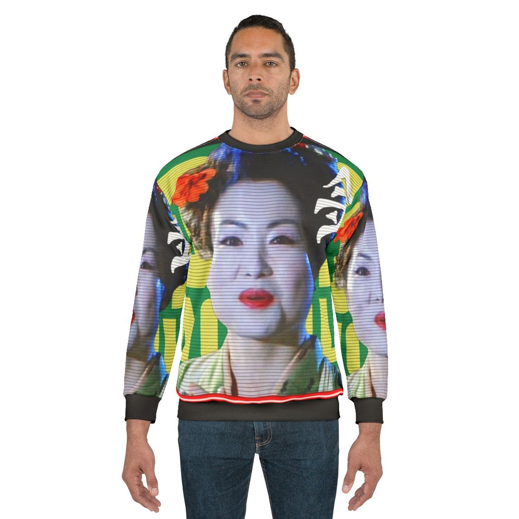 Blade Runner inspired blimp sweatshirt with retro futuristic design