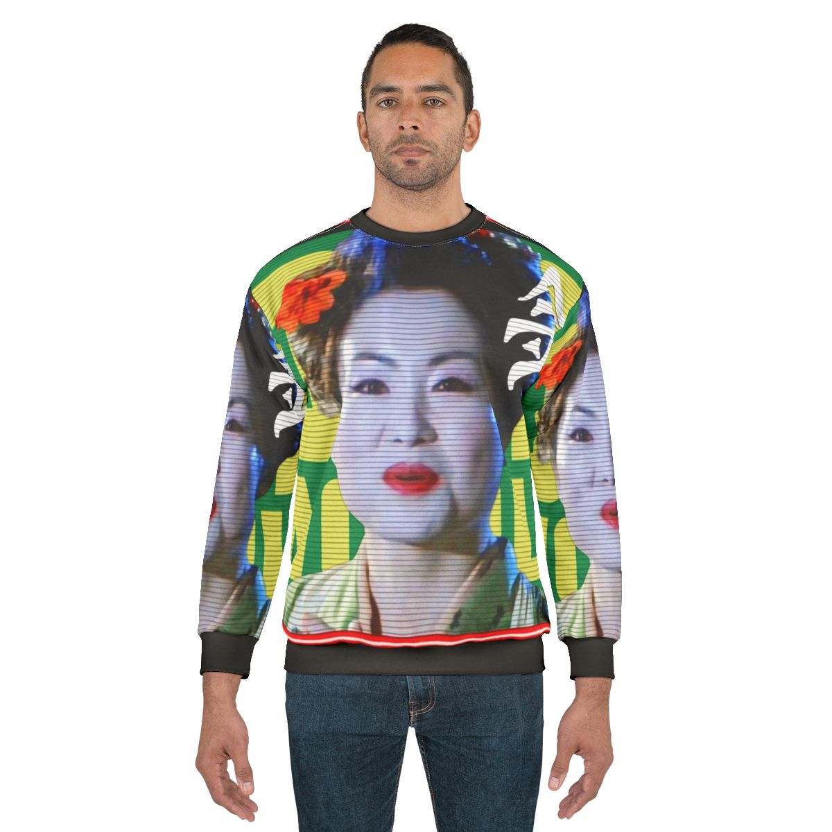 Blade Runner inspired blimp sweatshirt with retro futuristic design