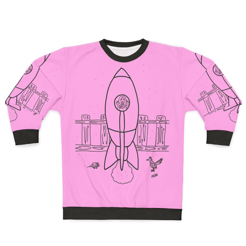 Blast Off Girls' Space Adventure Rocket Ship Sweatshirt