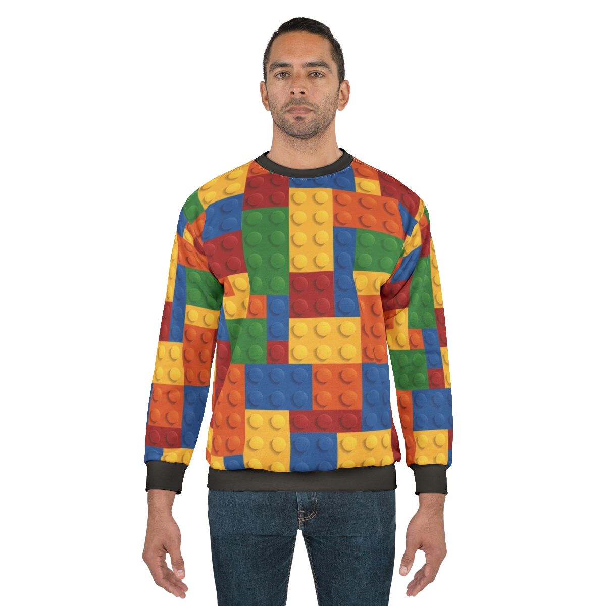 Modeling a block pattern sweatshirt with gaming-inspired design