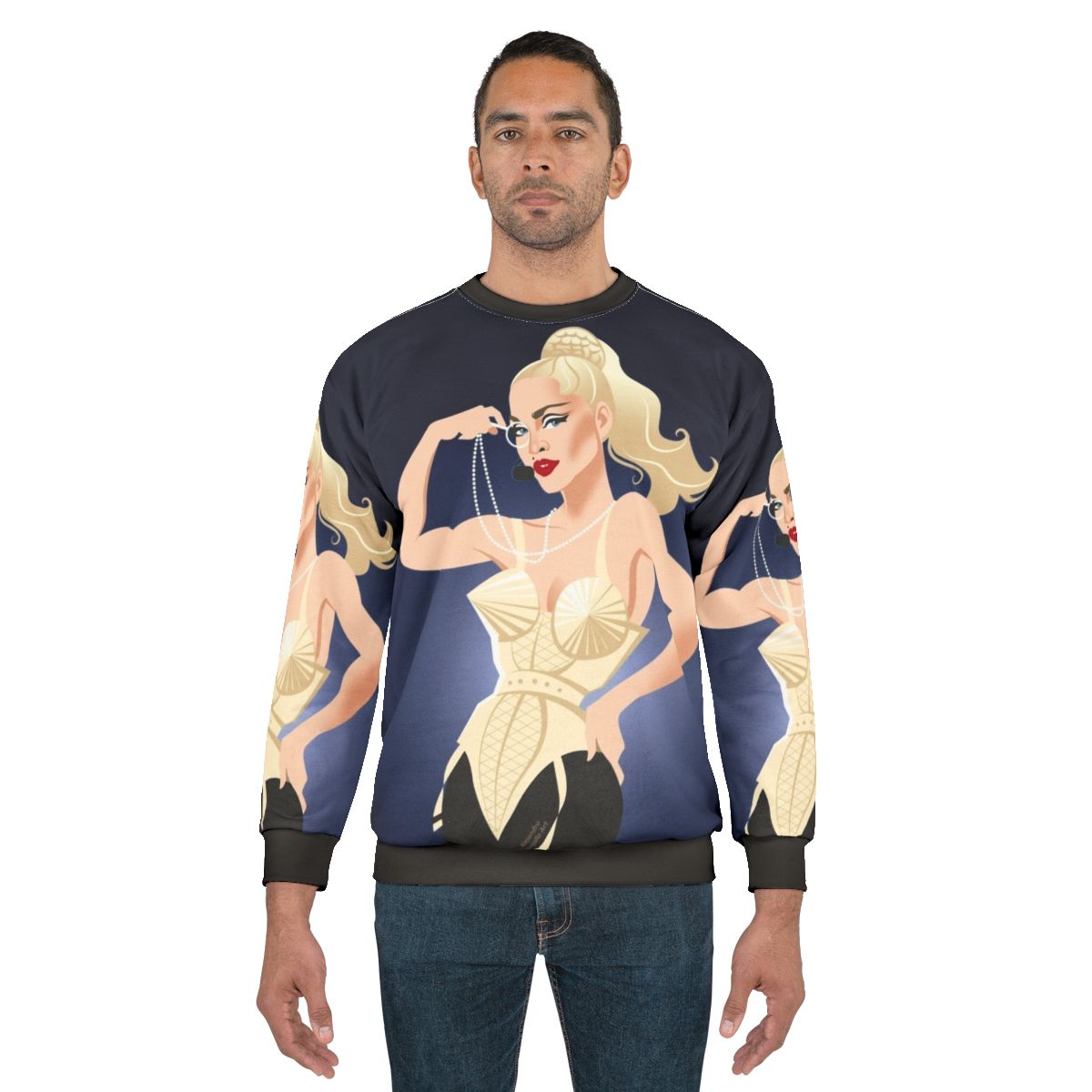 Blond Sweatshirt with Alejandro Mogollo Art
