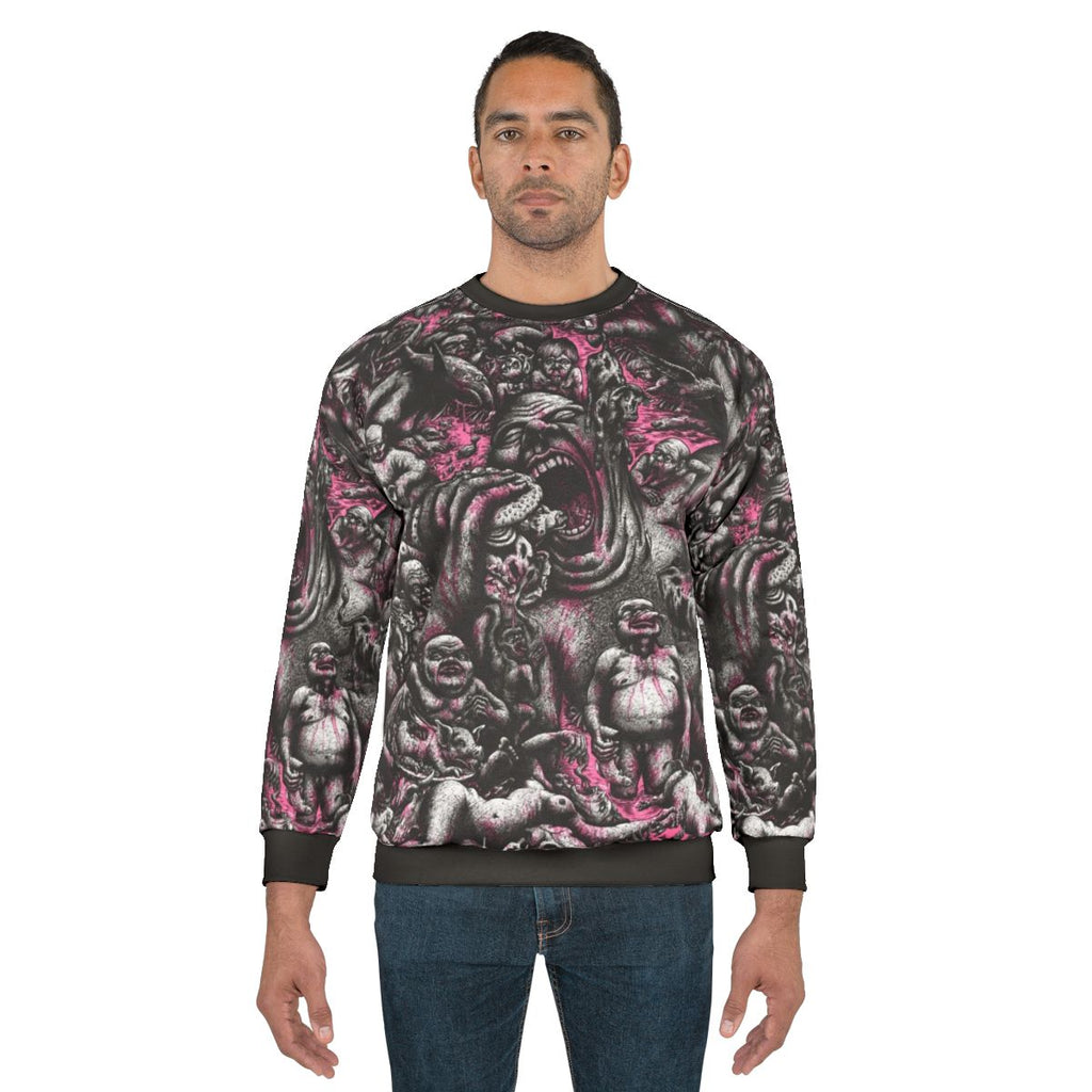 Bloody Hell Beef Horror Graphic Sweatshirt