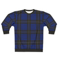 Plaid and tartan pattern sweatshirt with Scottish clan design