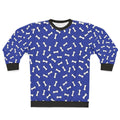 Blue and White Cartoon Dog Bone Pattern Sweatshirt