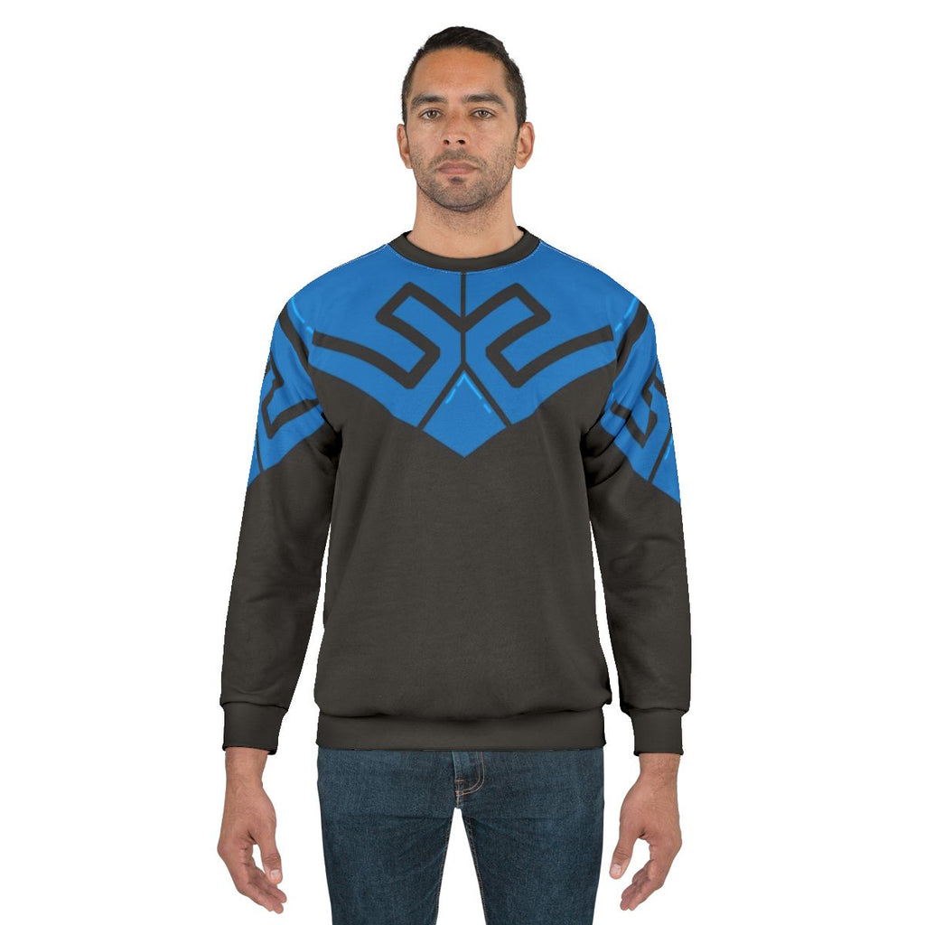Blue Beetle Armor Superhero Sweatshirt