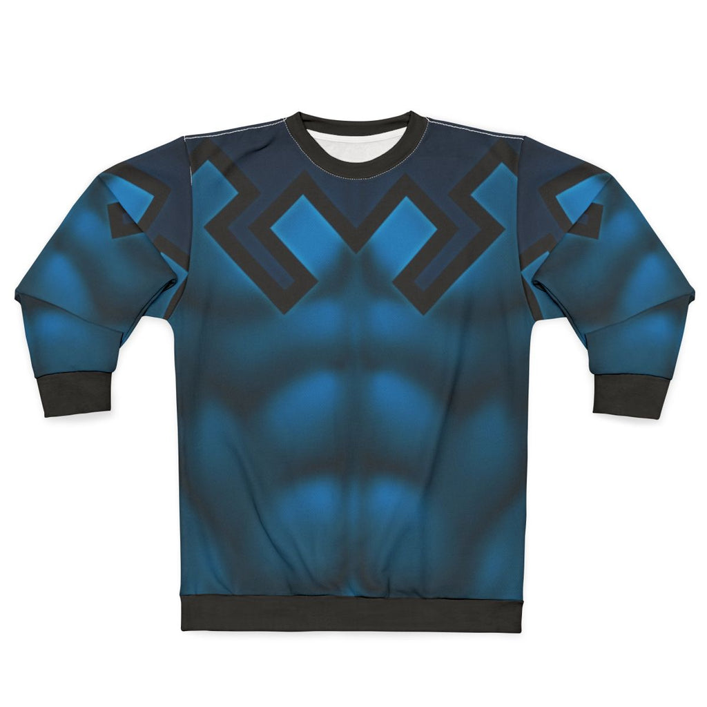 Blue Beetle superhero art sweatshirt