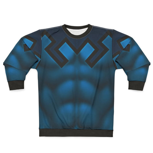 Blue Beetle superhero art sweatshirt