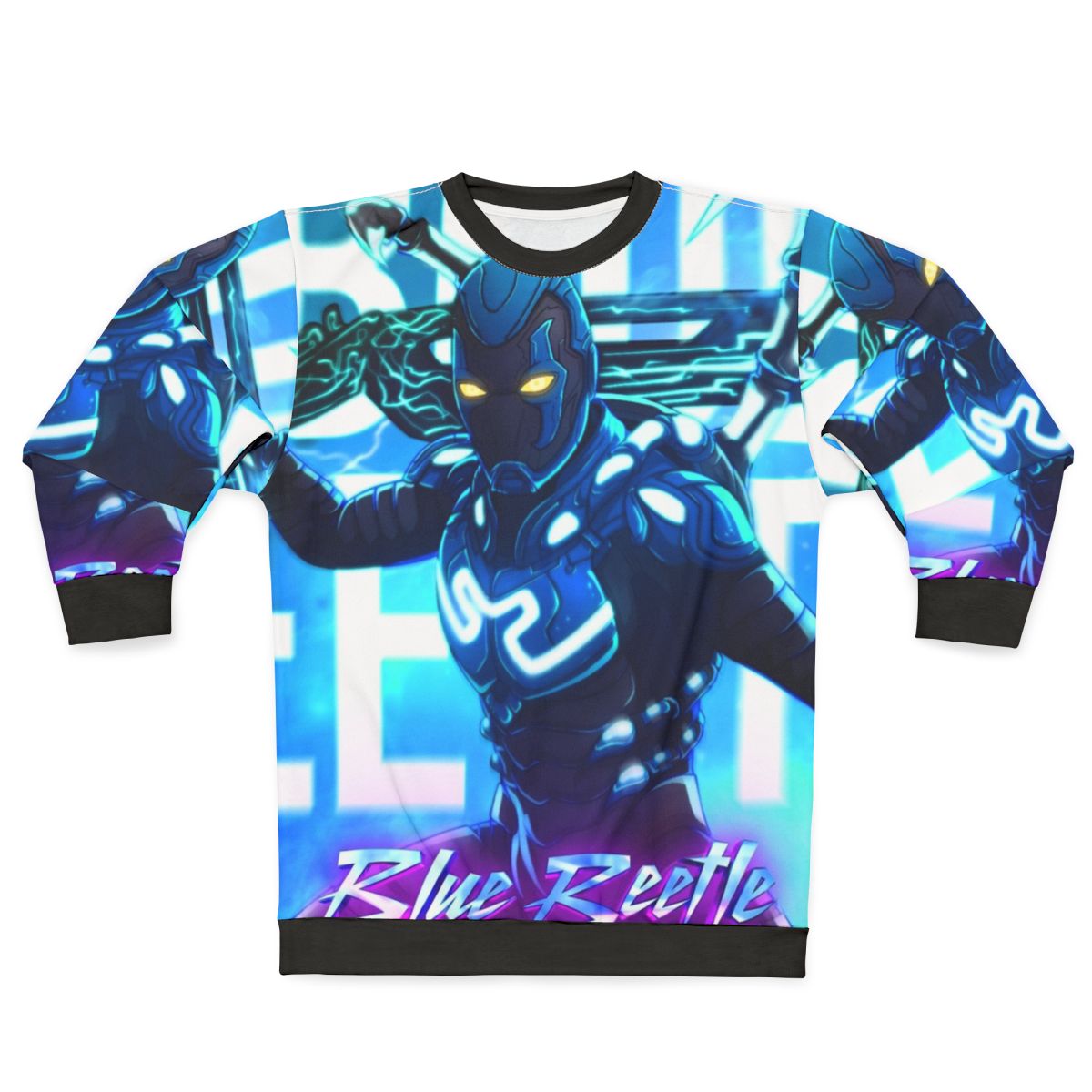 Blue Beetle Superhero Sweatshirt with Jaime Reyes Design