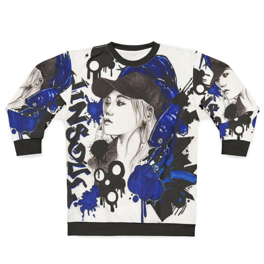 Blue Betta Fish Sweatshirt Featuring Loona's Jinsoul