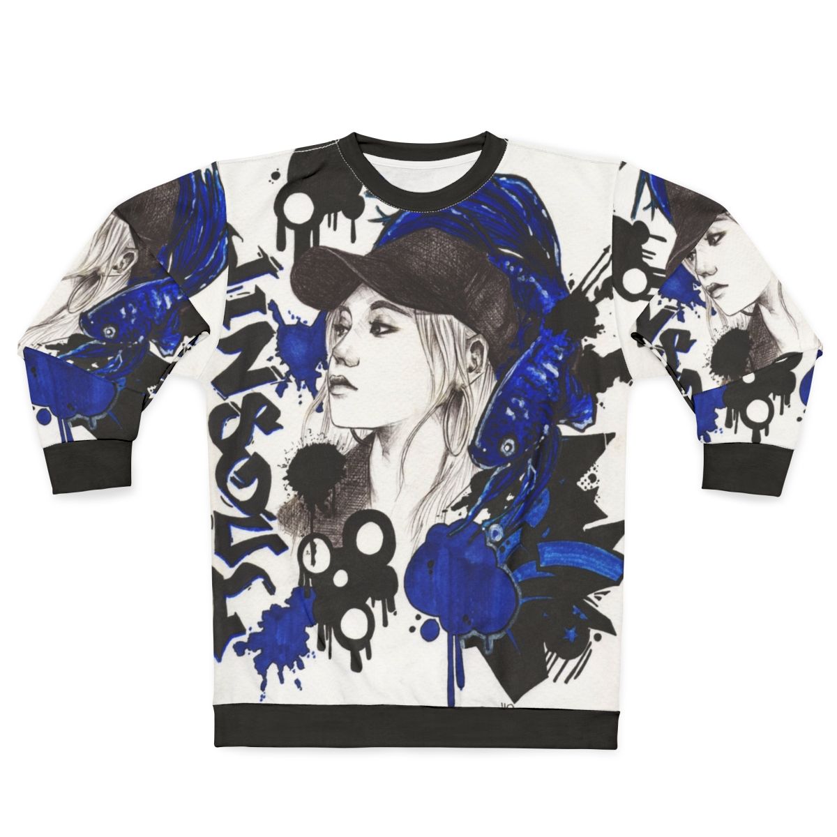 Blue Betta Fish Sweatshirt Featuring Loona's Jinsoul