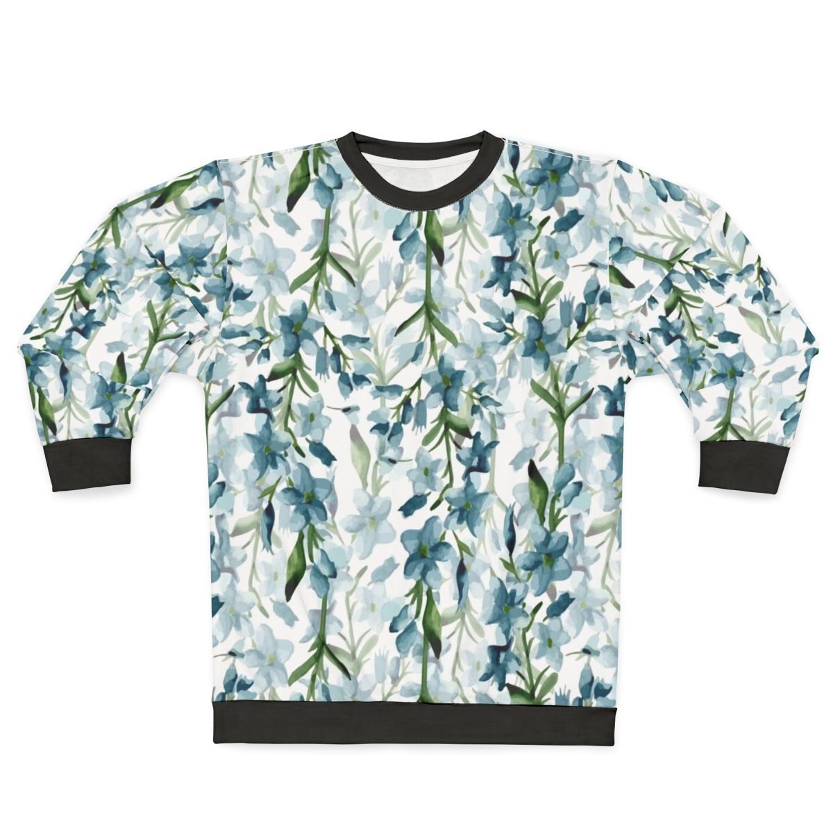 Blue Branches Watercolor Floral Sweatshirt