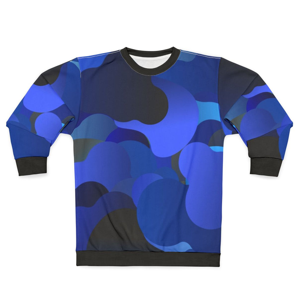 Blue camouflage pattern sweatshirt