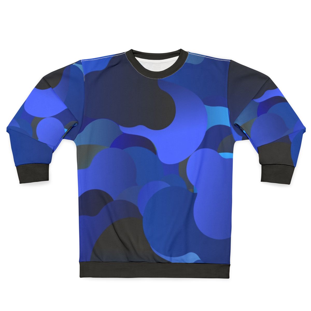 Blue camouflage pattern sweatshirt
