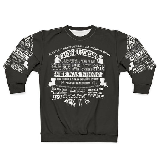 Blue cheese lover parody sweatshirt