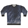 Blue Moon Sweatshirt with Clouds and Starry Sky Design