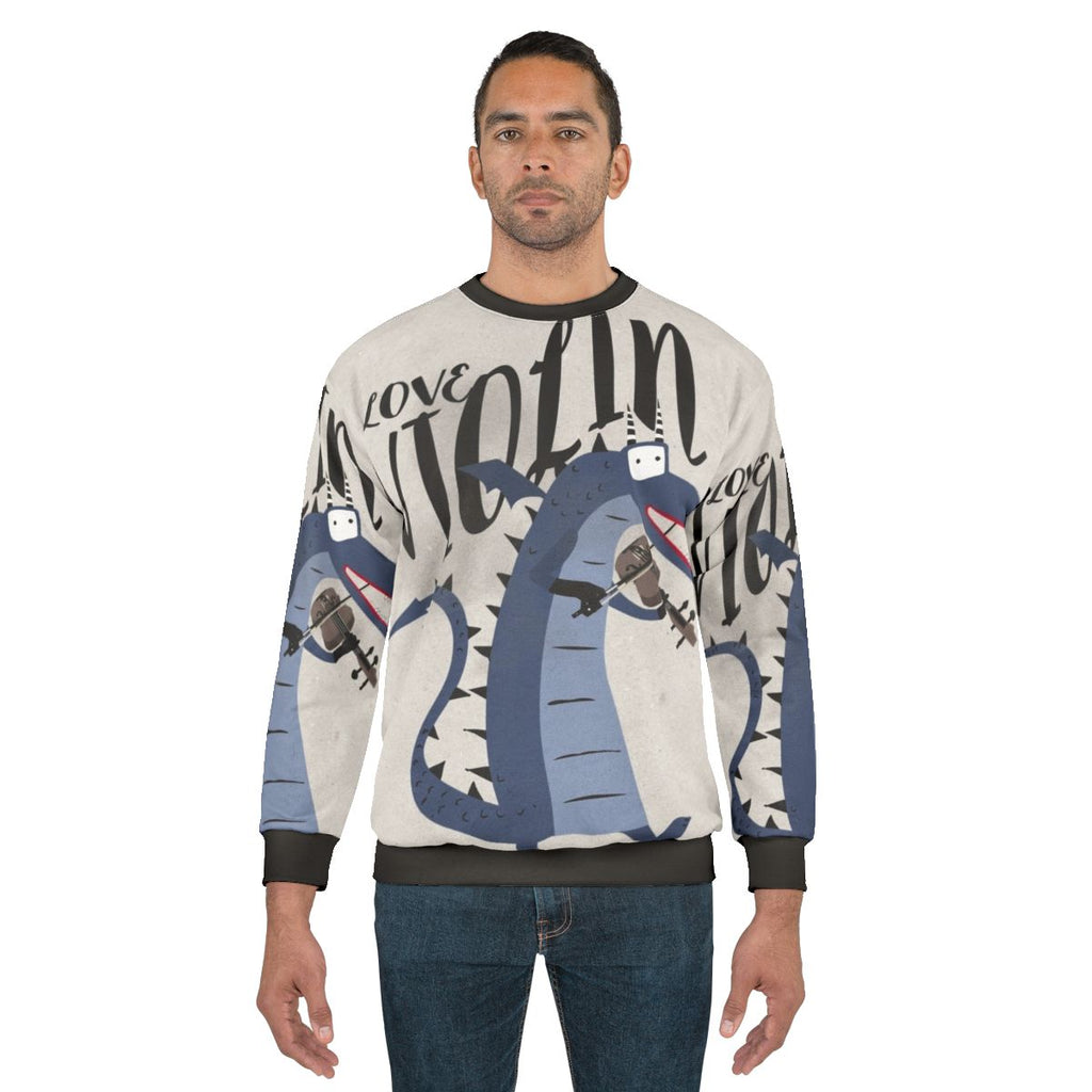 Blue Dragon Violinist Sweatshirt