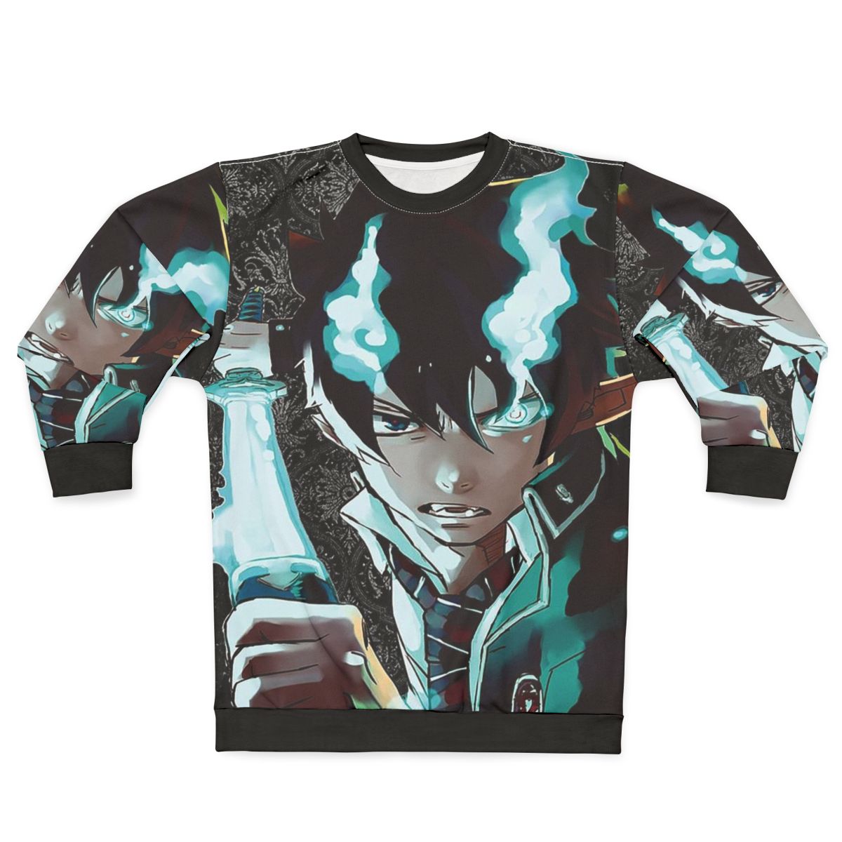 Blue Exorcist themed anime sweatshirt