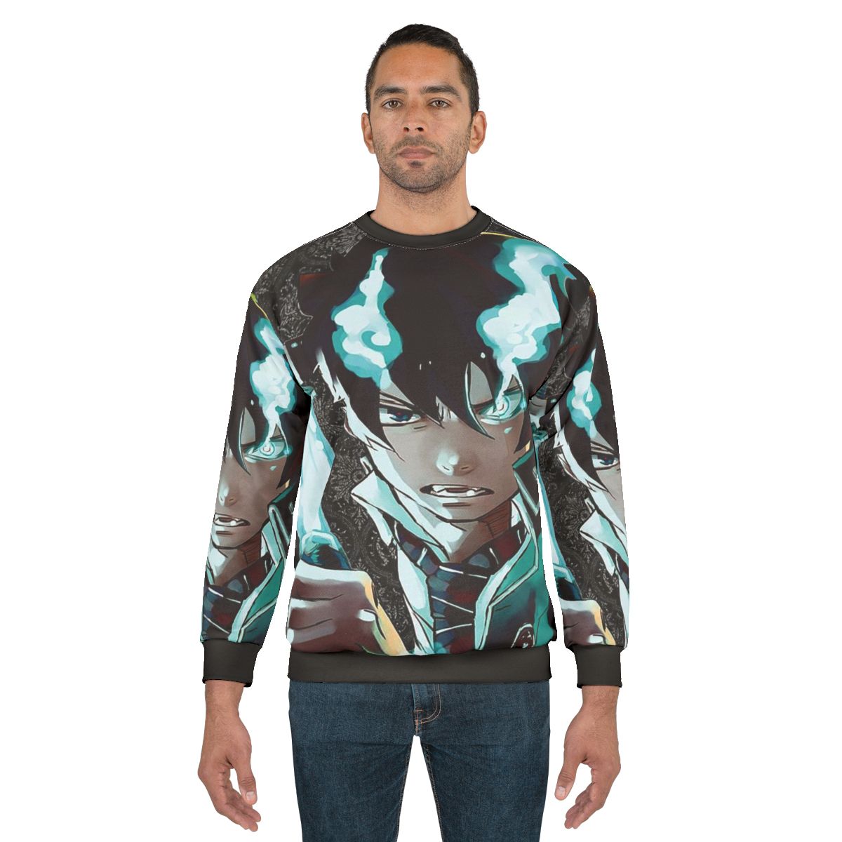 Blue Exorcist themed anime sweatshirt
