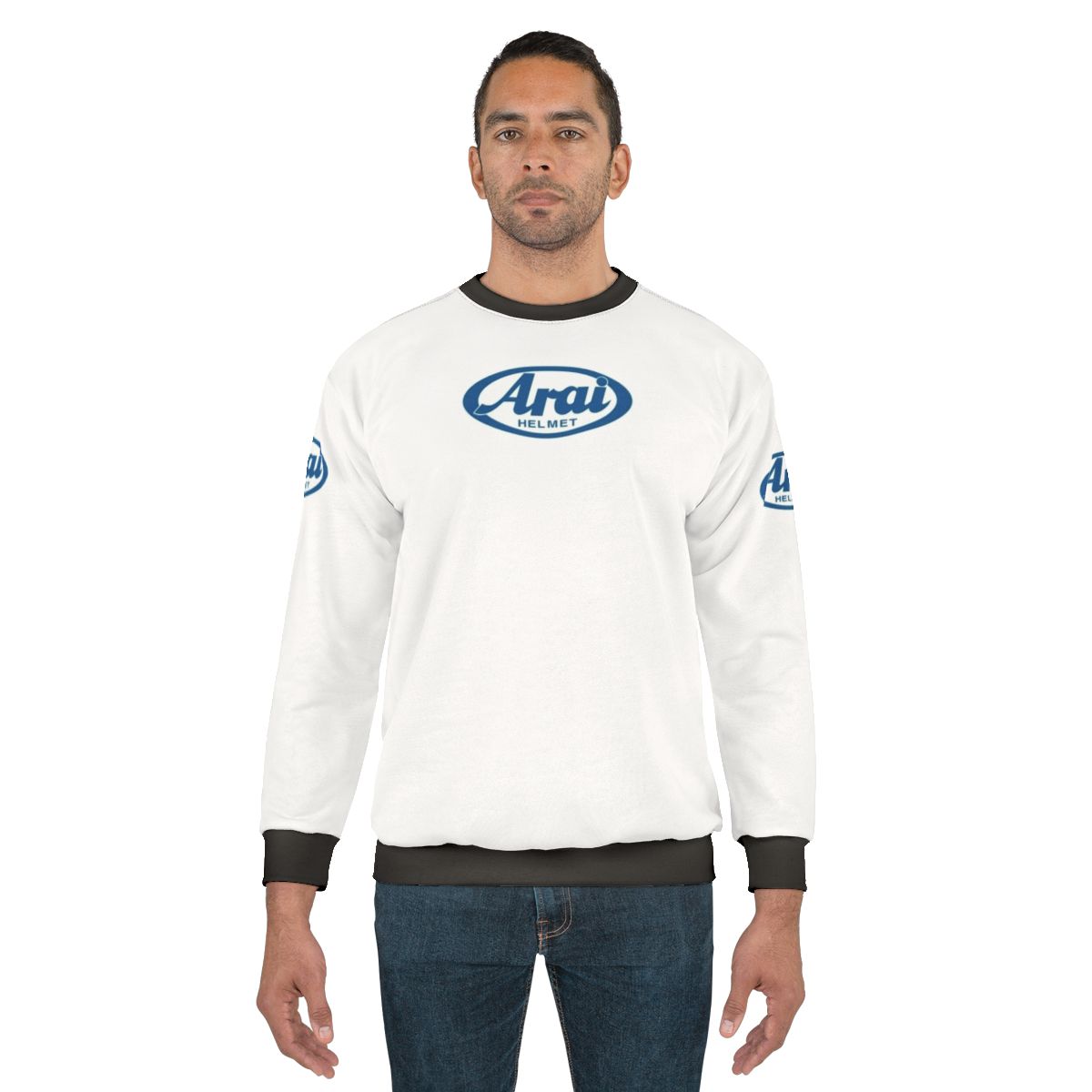 Blue motorsport-inspired sweatshirt