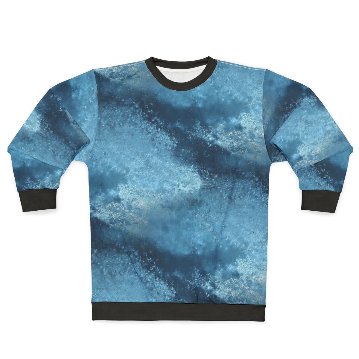 Vintage blue frost patterned sweatshirt