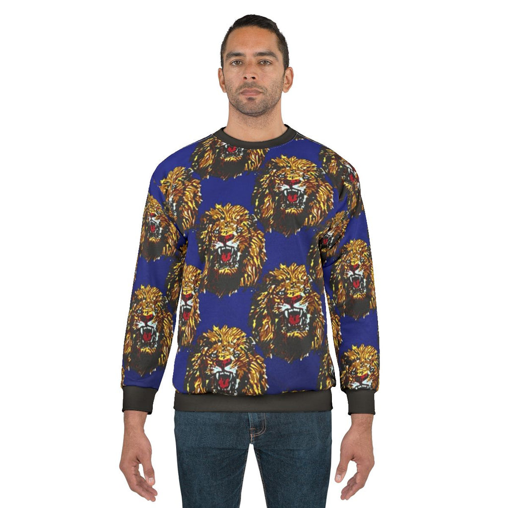 Blue Isi Agu Lion Head Sweatshirt