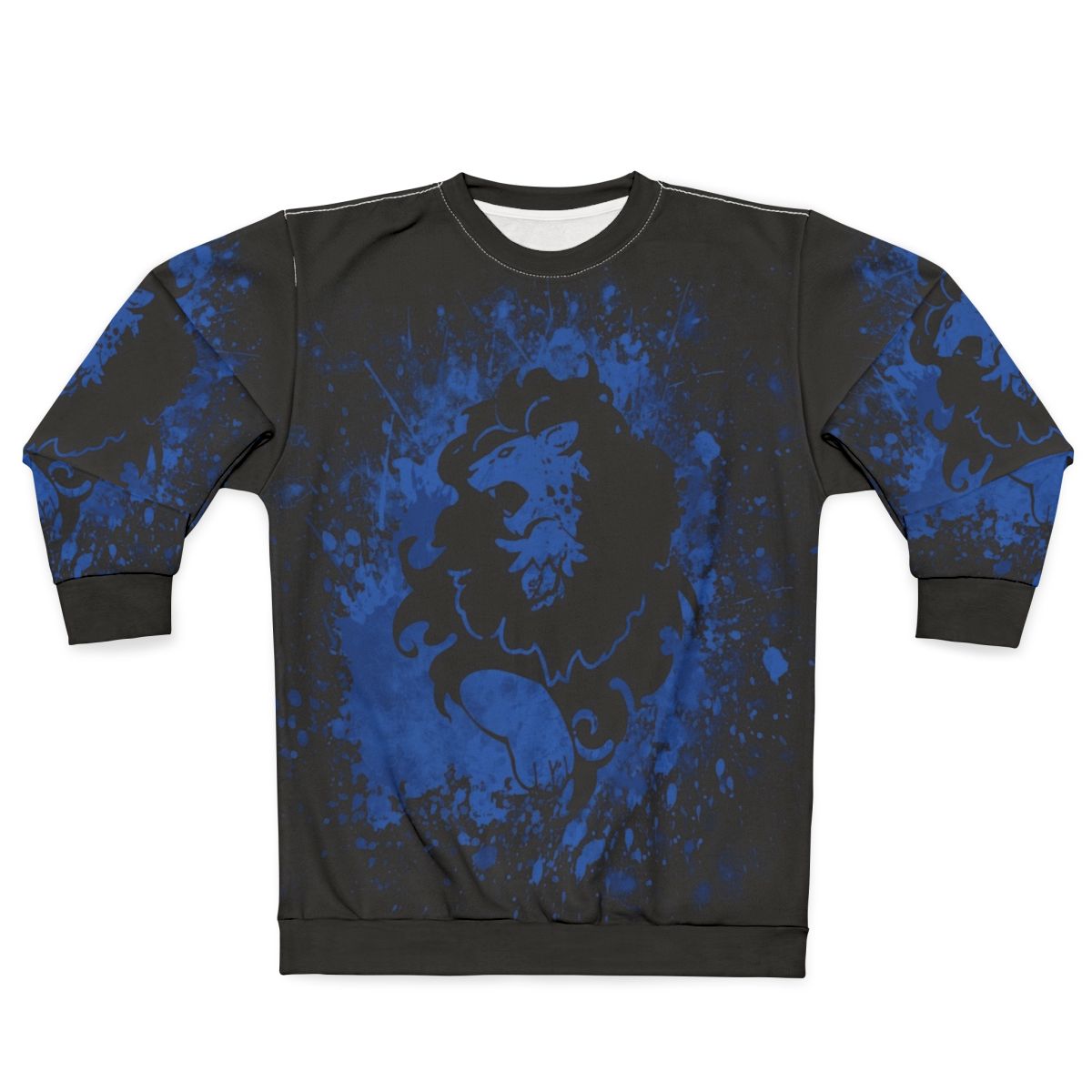 Blue Lion Splatter Fire Emblem Themed Sweatshirt