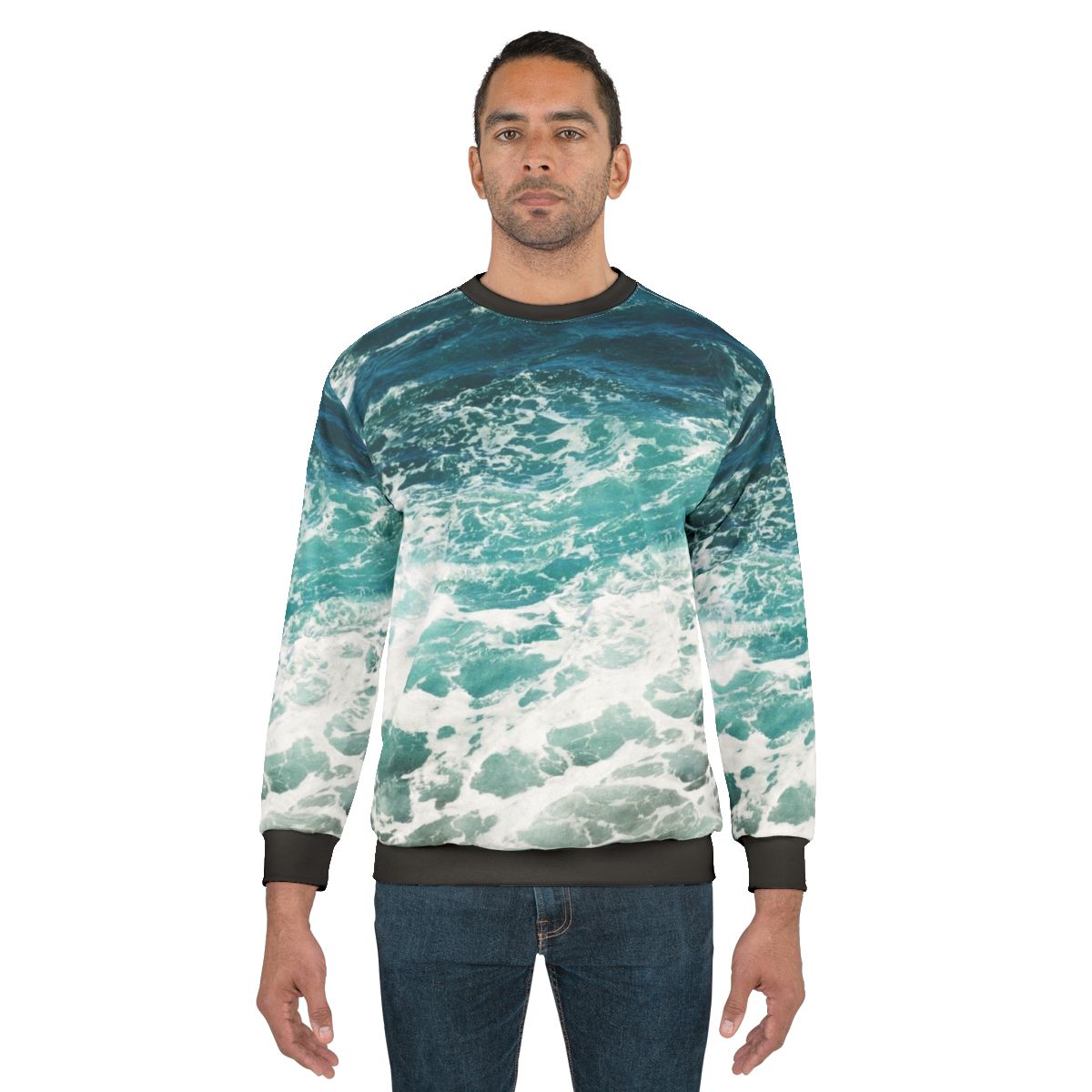 Blue Ocean Waves Sweatshirt