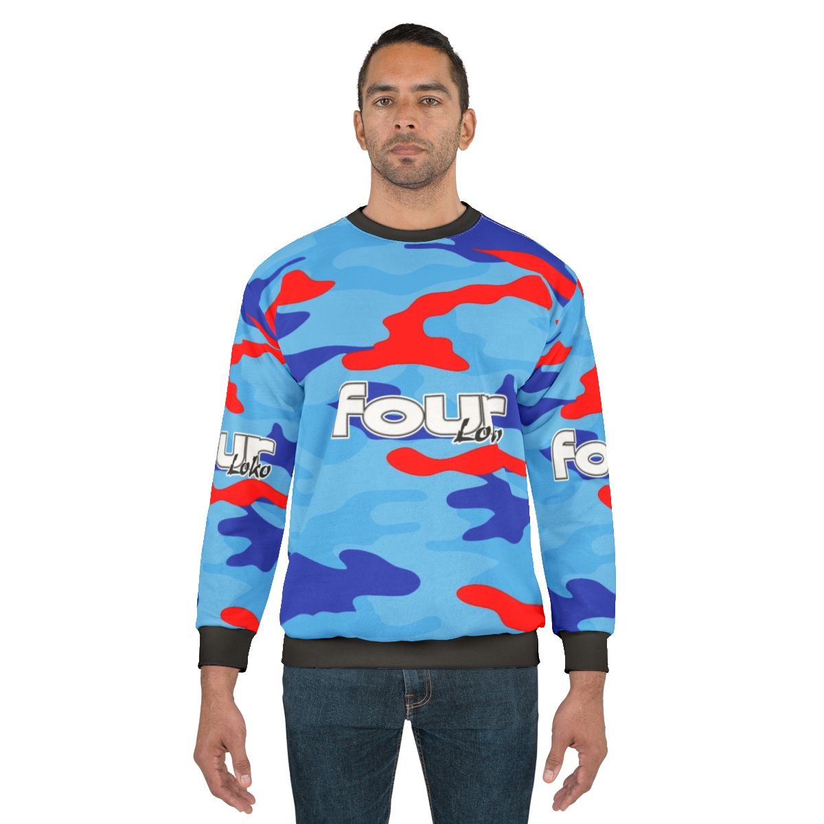 Blue razz camo 4loko sweatshirt