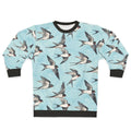 Watercolor swallow pattern blue sky sweatshirt