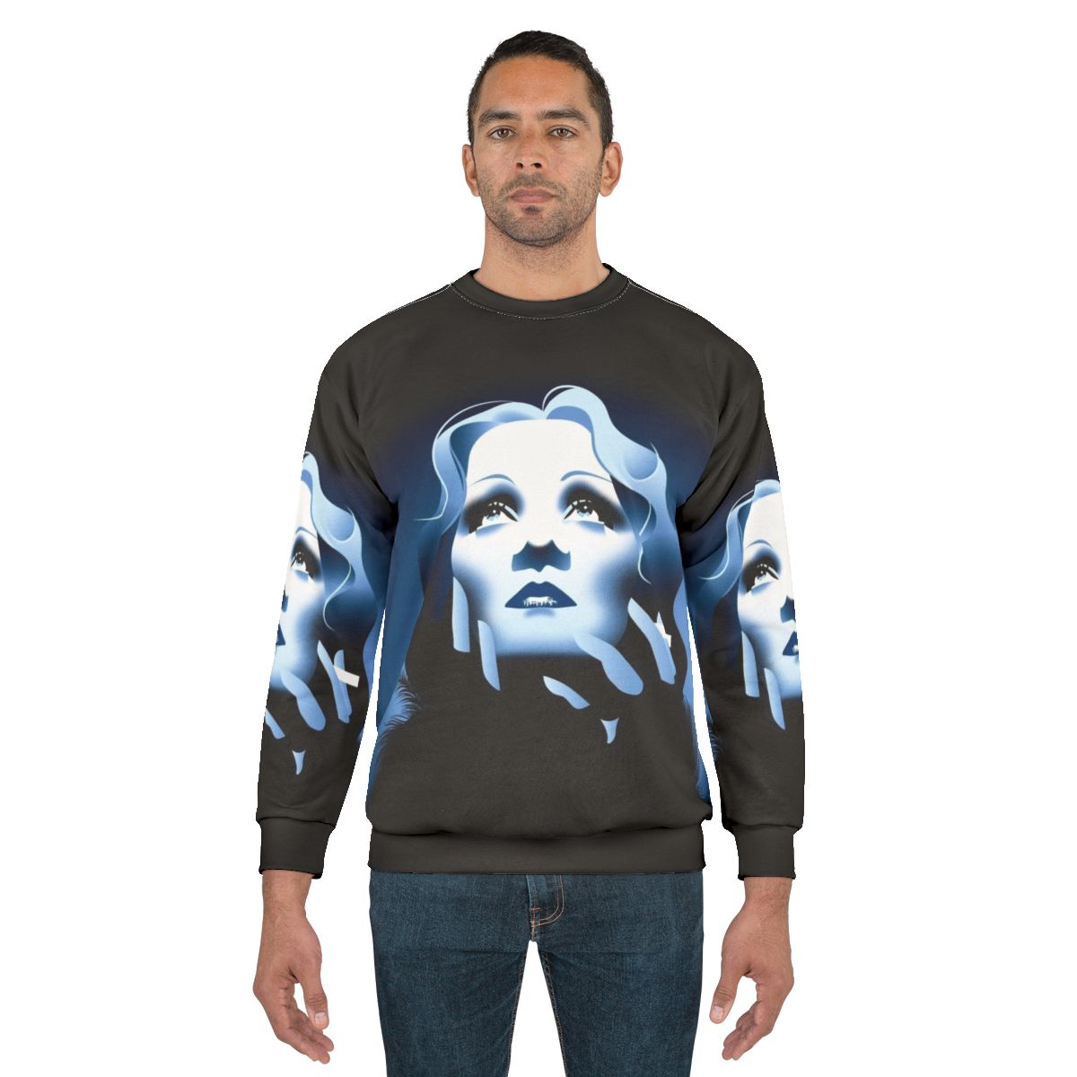 Blue Sweatshirt for Men - Alejandro Morollo Art Design