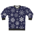 Blue Winter Snowflake Pattern Sweatshirt