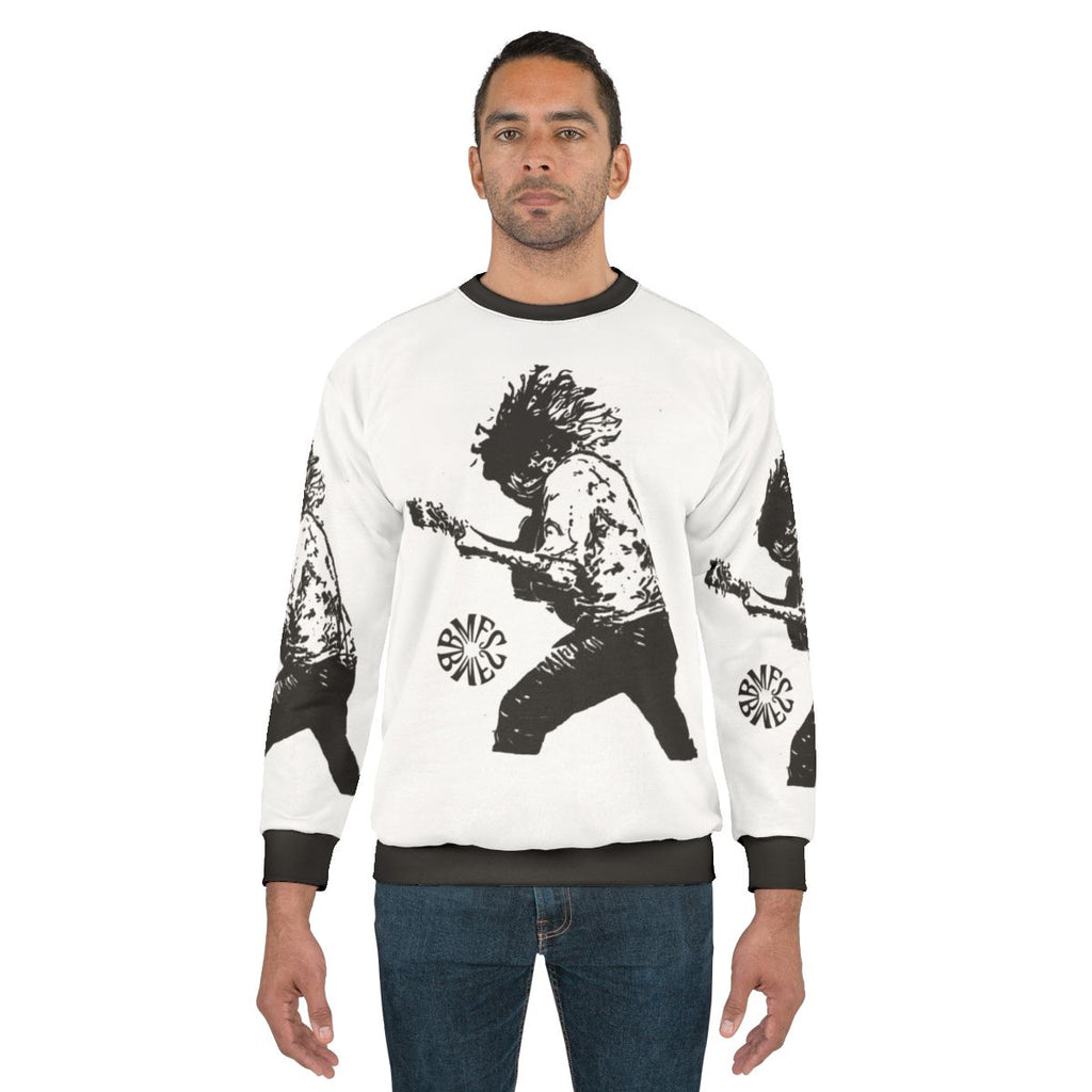 Bluegrass guitar sweatshirt with BMFS design