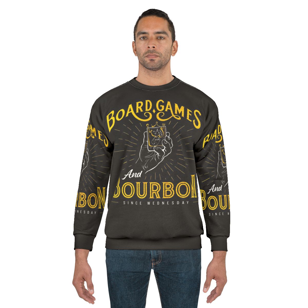 Tabletop gaming and bourbon sweatshirt