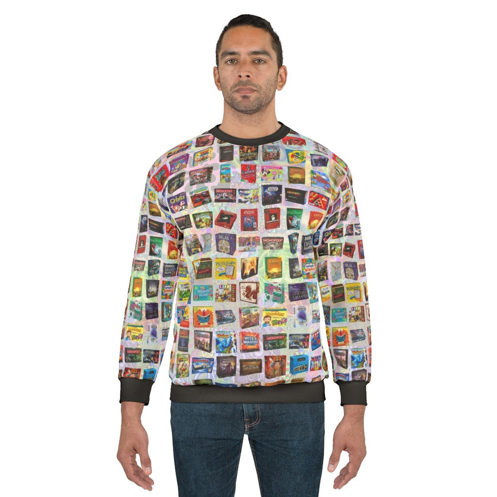 Board games sweatshirt with focus keyword "board games"