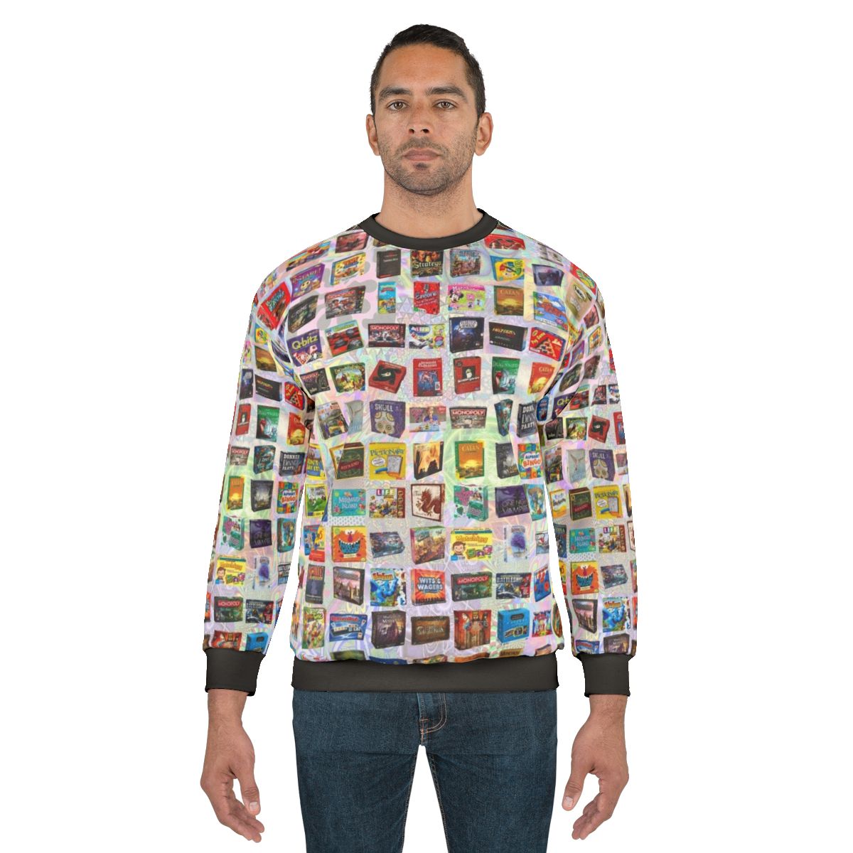 Board games sweatshirt with focus keyword "board games"