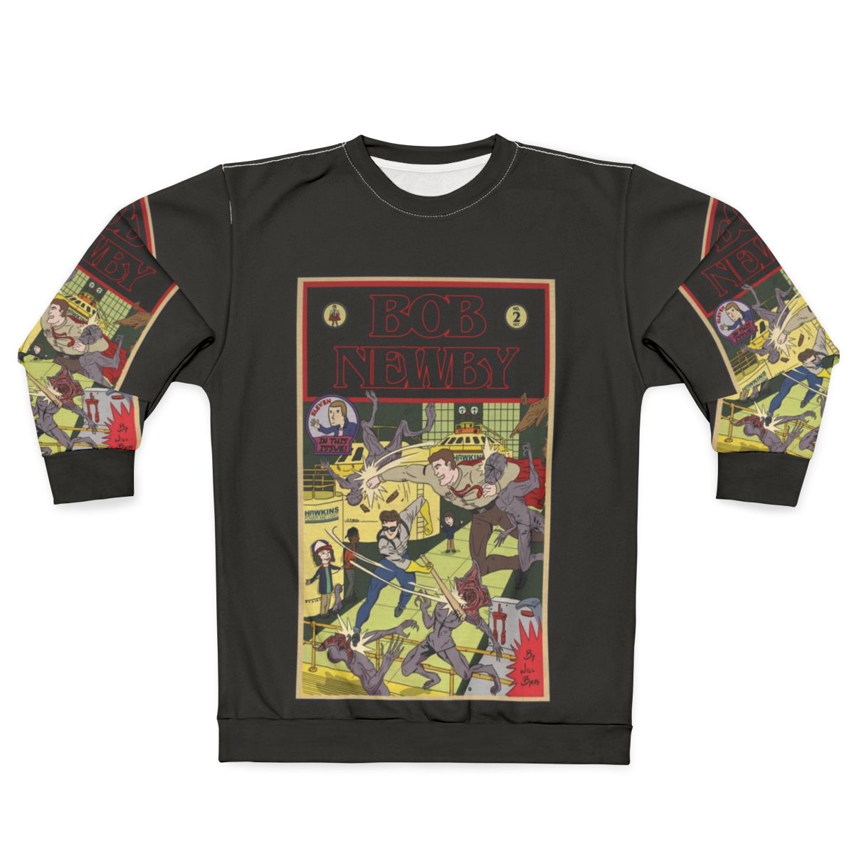 Vintage Stranger Things Bob Newby Superhero Sweatshirt