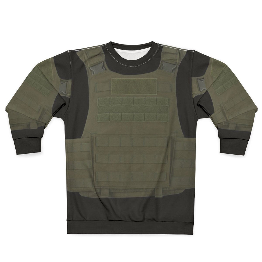 Tactical body armor kevlar sweatshirt