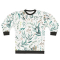 Boho eucalyptus leaves pattern women's sweatshirt