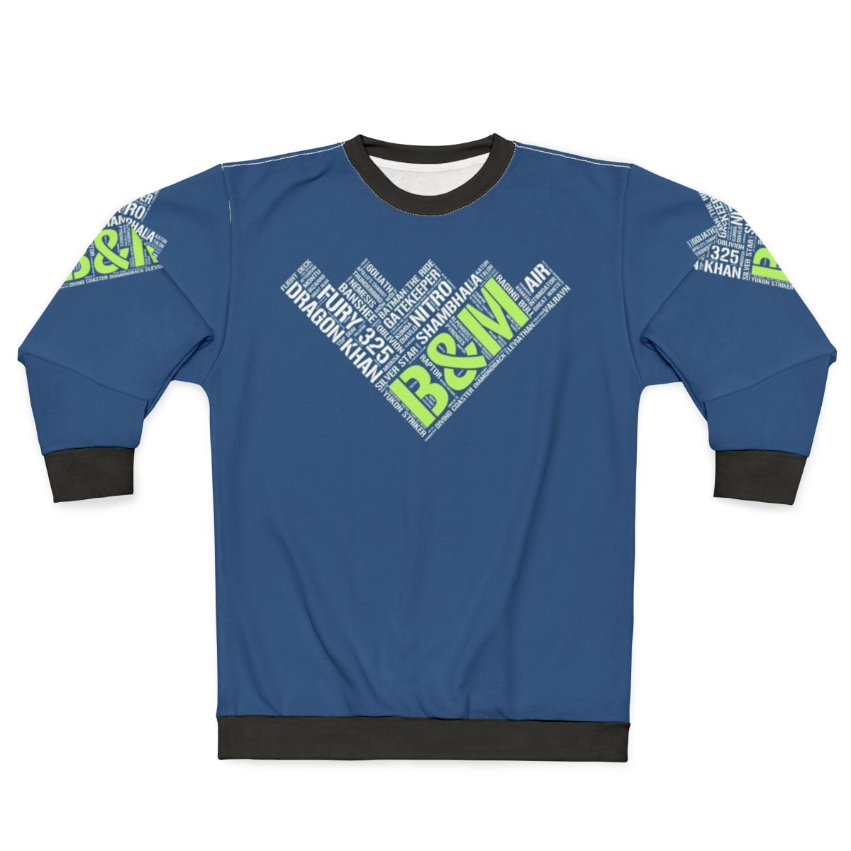 Bolliger Mabillard Roller Coaster Theme Park Sweatshirt