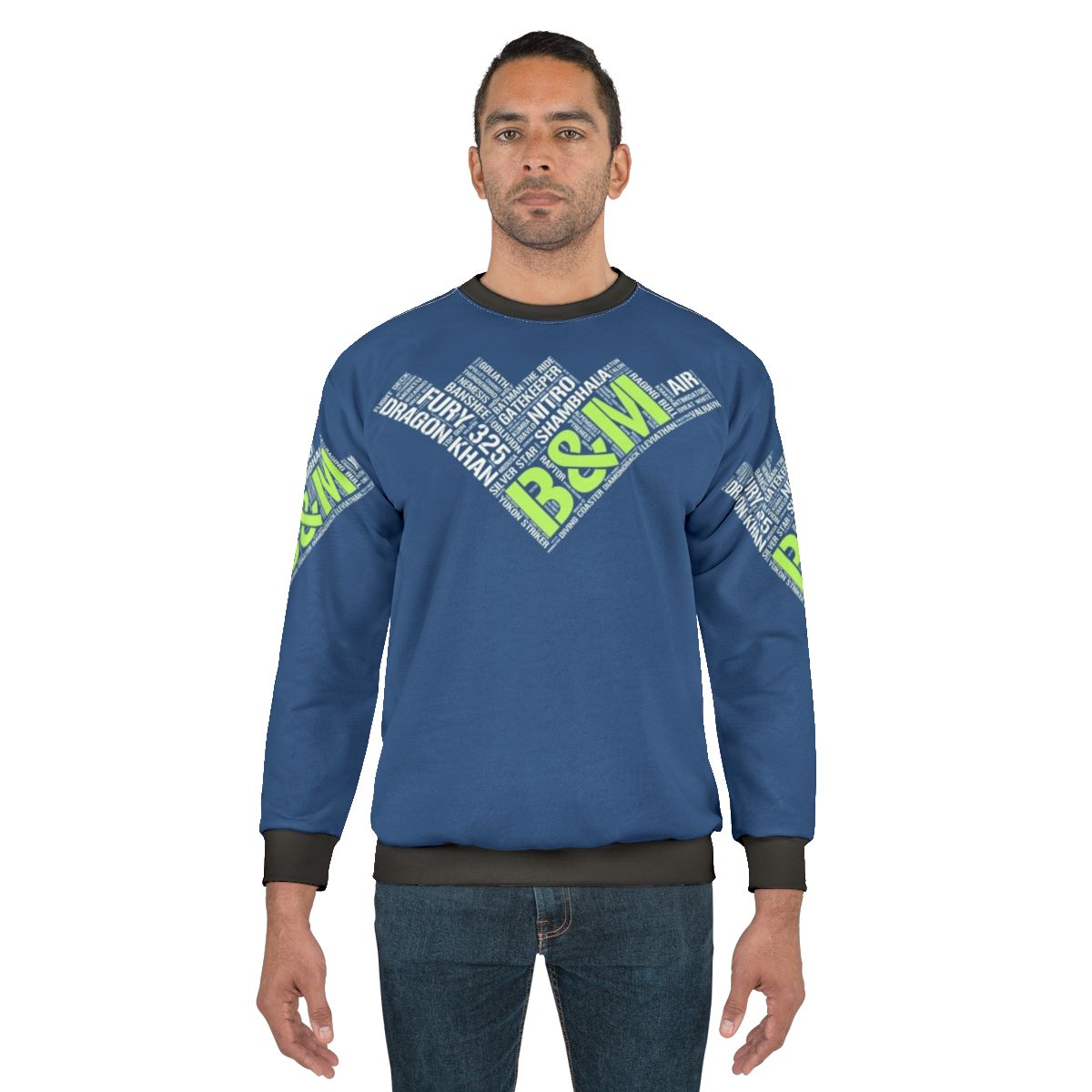 Bolliger Mabillard Roller Coaster Theme Park Sweatshirt