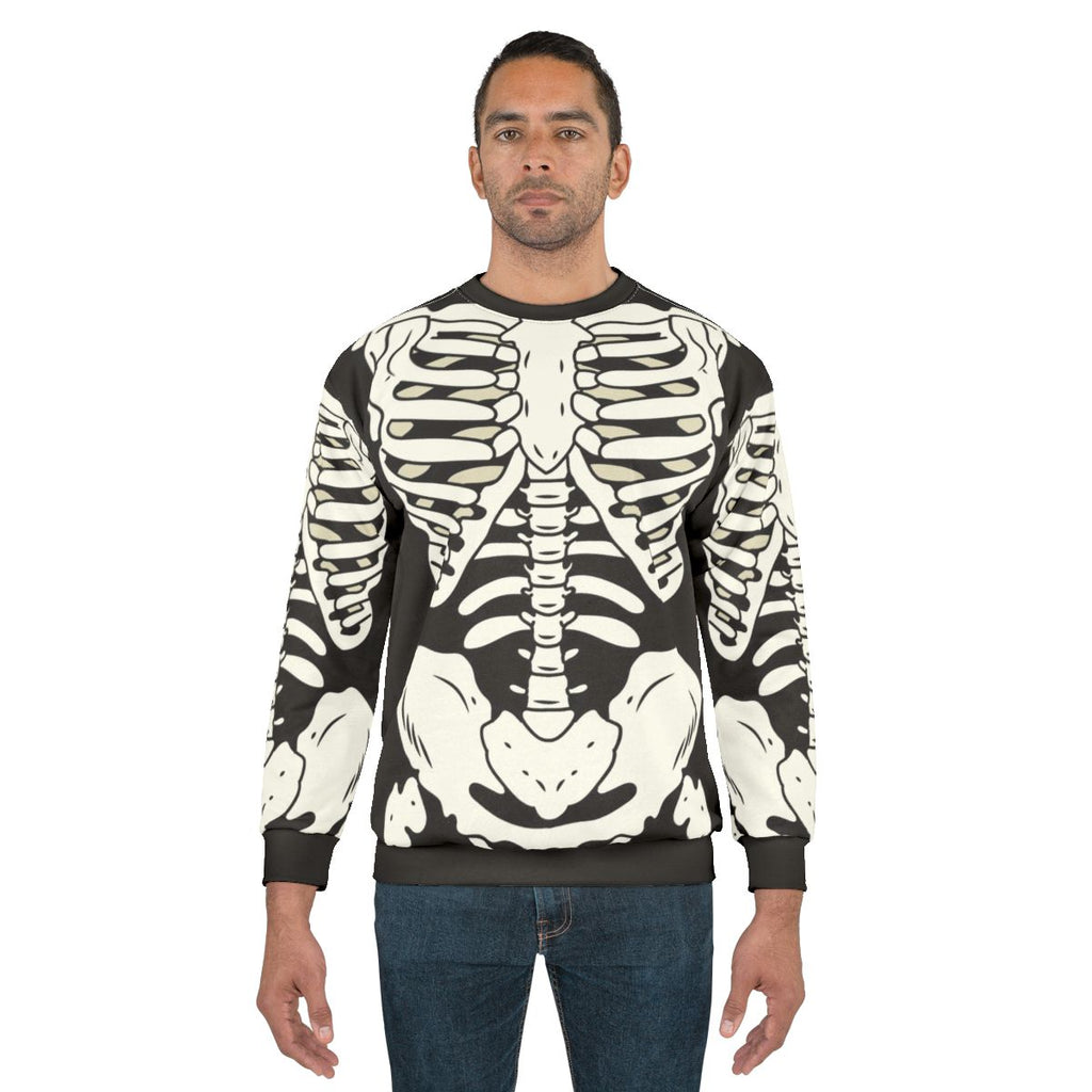 Punk skeleton bones graphic sweatshirt