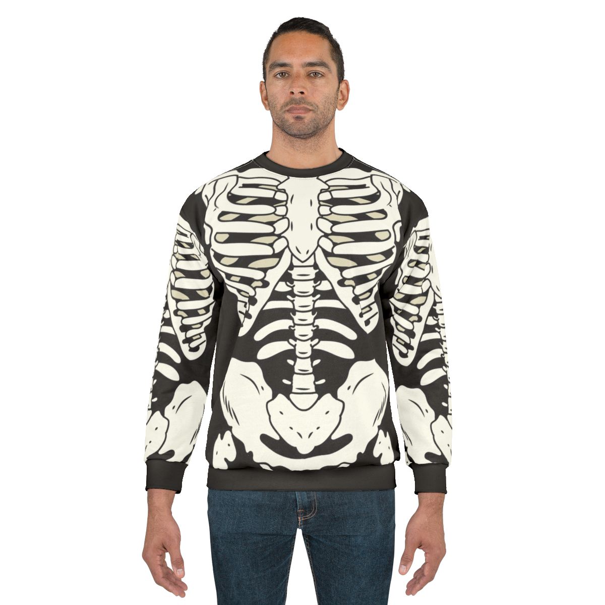 Punk skeleton bones graphic sweatshirt