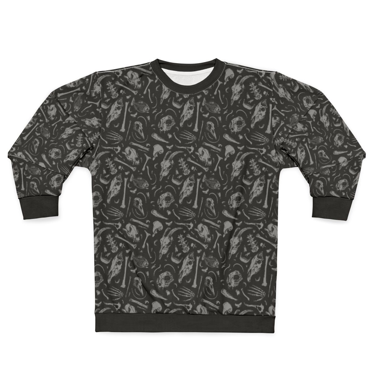 Bones skeleton skull dark graphic sweatshirt