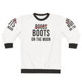 Boobs and Boots on the Moon - Funny Space Sweatshirt