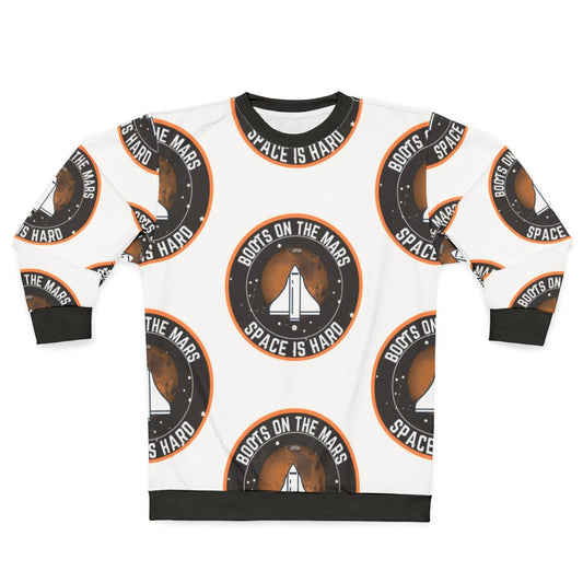 Space Force Sweatshirt with Boots on the Mars Design