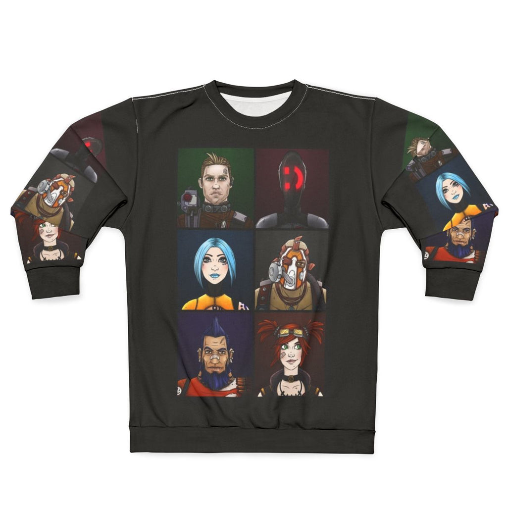 Borderlands 2 Vault Hunters Sweatshirt with fan art designs