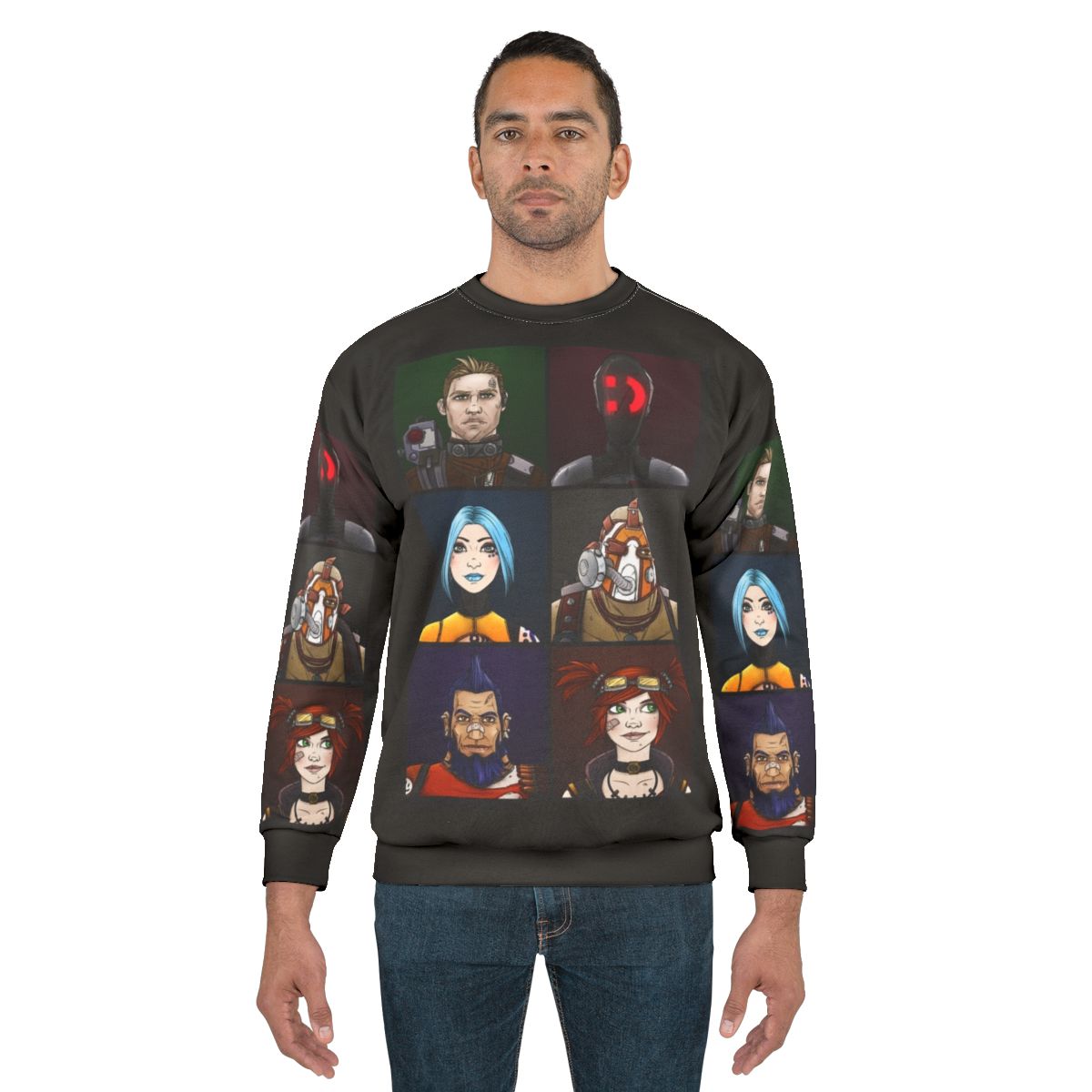 Borderlands 2 Vault Hunters Sweatshirt with fan art designs