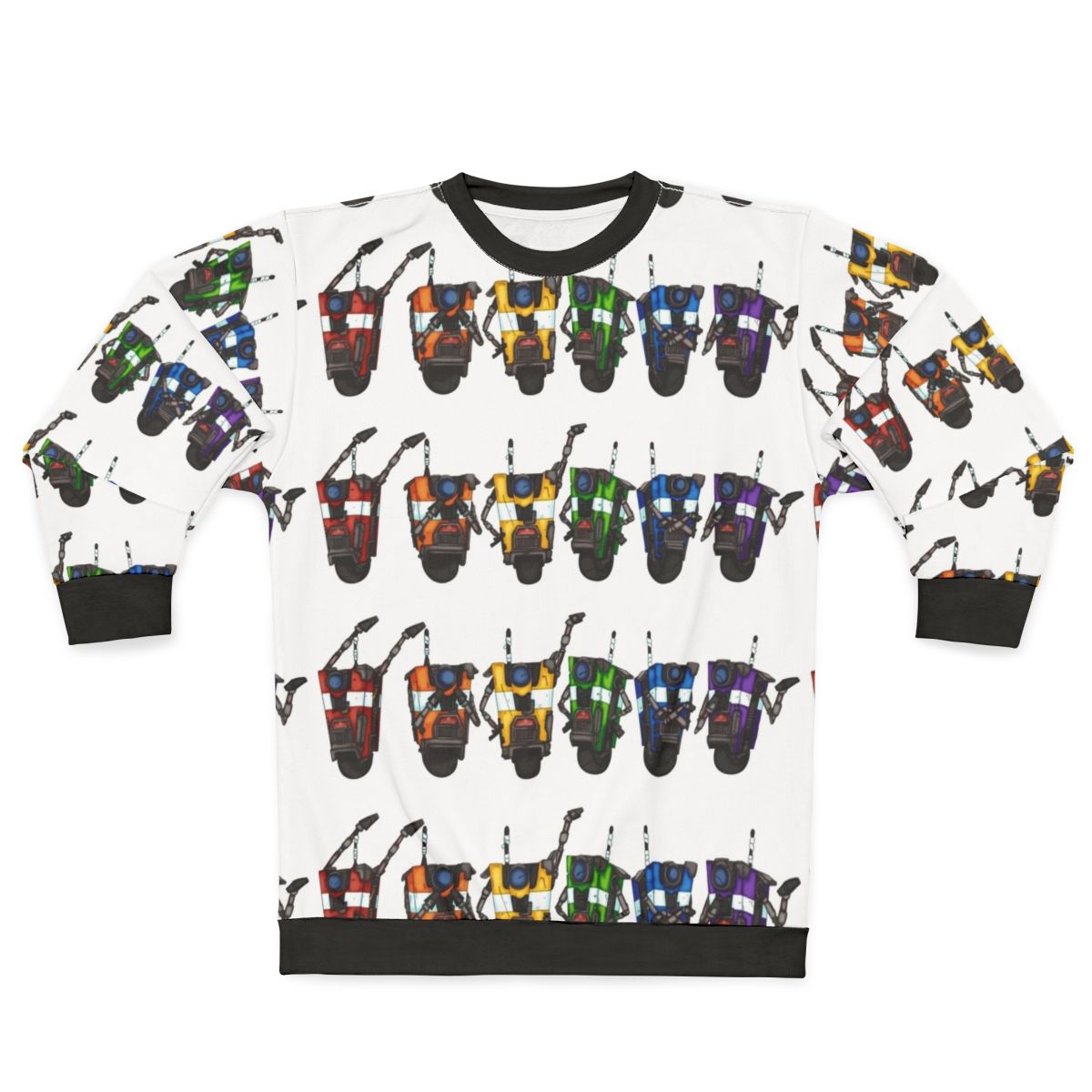 Borderlands Claptrap Rainbow Horizontal Sweatshirt